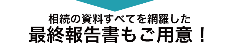 相続の資料すべてを網羅した最終報告書もご用意！